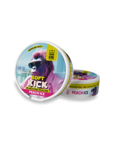 AK SOFT KICK Peach Ice Nicotine Pouches Regular Light 10mg