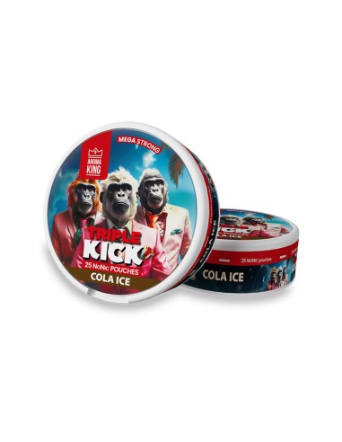 AK TRIPLE KICK Cola Ice Non Nicotine Pouches Mega Strong