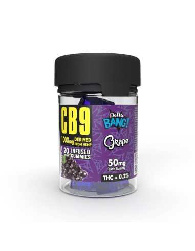 Deltabang CB9 Gummies Cubes Grape 1000mg