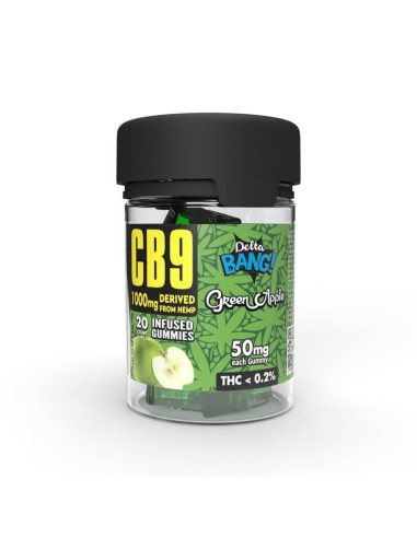 Deltabang CB9 Gummies Cubes Green Apple 1000mg