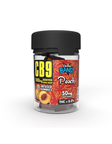 Deltabang CB9 Gummies Cubes Peach 1000mg