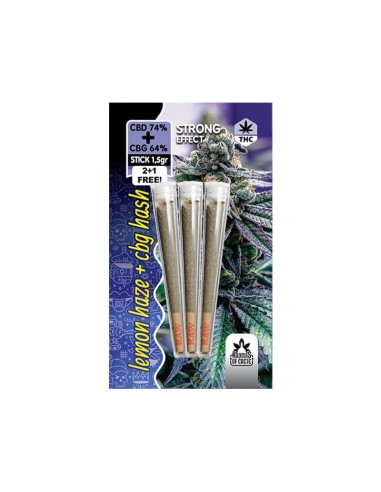 Aromas Of Crete Cannabis Stick Lemon Haze & Cbg Hash 1,5gr 2+1 Δώρο